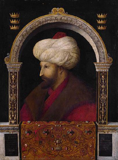 Gentile Bellini Portrait of Mehmed II by Venetian artist Gentile Bellini oil painting image